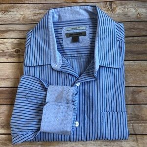 Johnston & Murphy Button Down Shirt Flip Cuff XL